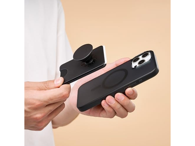 Cartera para teléfono con agarre expandible y anillo adaptador MagSafe - Negro