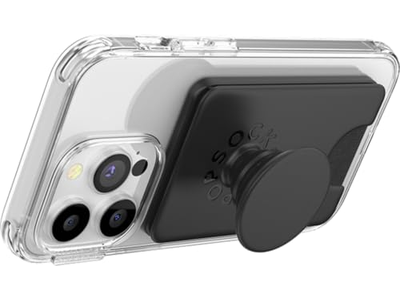 Cartera para teléfono con agarre expandible y anillo adaptador MagSafe - Negro