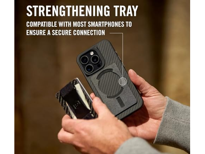 Cartera y tarjetero compacto minimalista y delgado con protección RFID con C