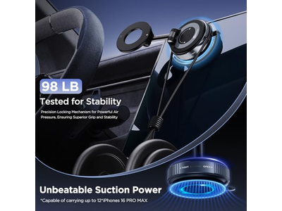 Soporte para teléfono con ventosa y almohadillas de nanogel lavables