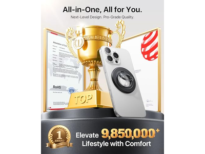 Soporte de anillo para teléfono celular con imán de dos caras