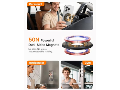 Soporte de anillo para teléfono celular con imán de dos caras