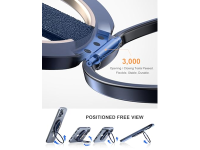 Soporte Ultra Phone Grip con imán y lazo elástico reemplazable para el dedo