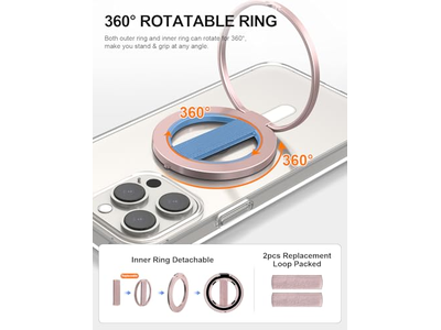 Soporte Ultra Phone Grip con bucle elástico reemplazable y sujeción magnética