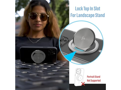 Agarre ultradelgado para MagSafe: soporte pop con una mano extraíble para Chargi