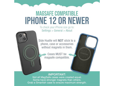 Tarjetero magnético desmontable delgado de cuero vegano para teléfonos MagSafe