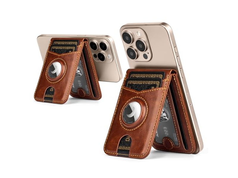 Soporte para billetera con soporte para Airtag Portatarjetas con bloqueo RFID 5 tarjetas Slo